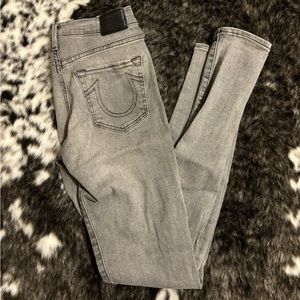 True Religion grey skinny jeans